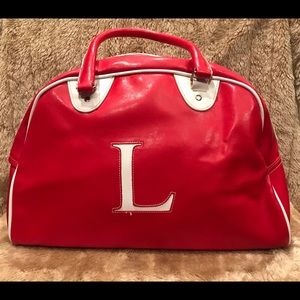 XOXO Red Bag with Initial “L”